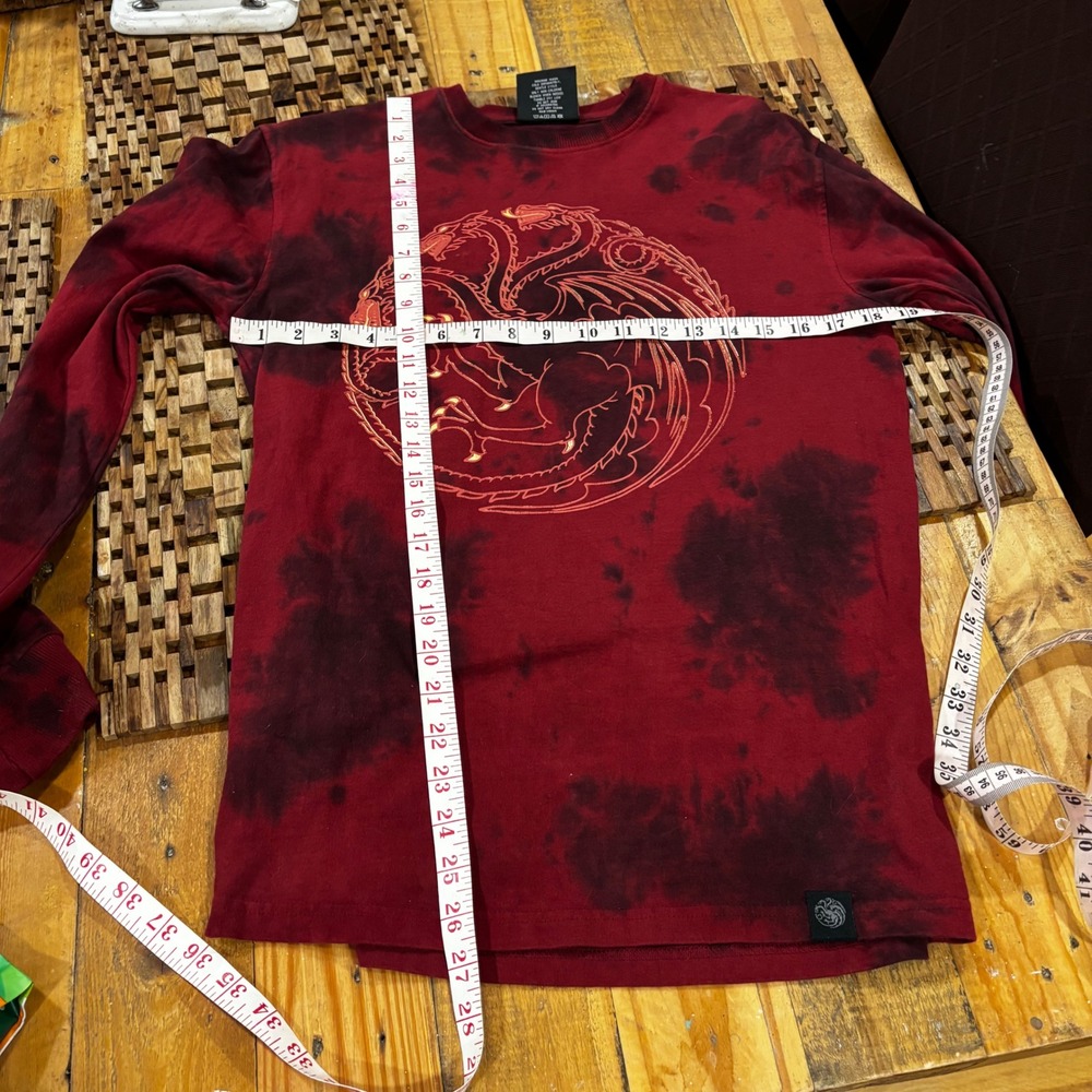 Game of Thrones Long Sleeve‎ Tie Dye Dragon Shirt HBO Officially Licensed Size S - Picture 8 of 9